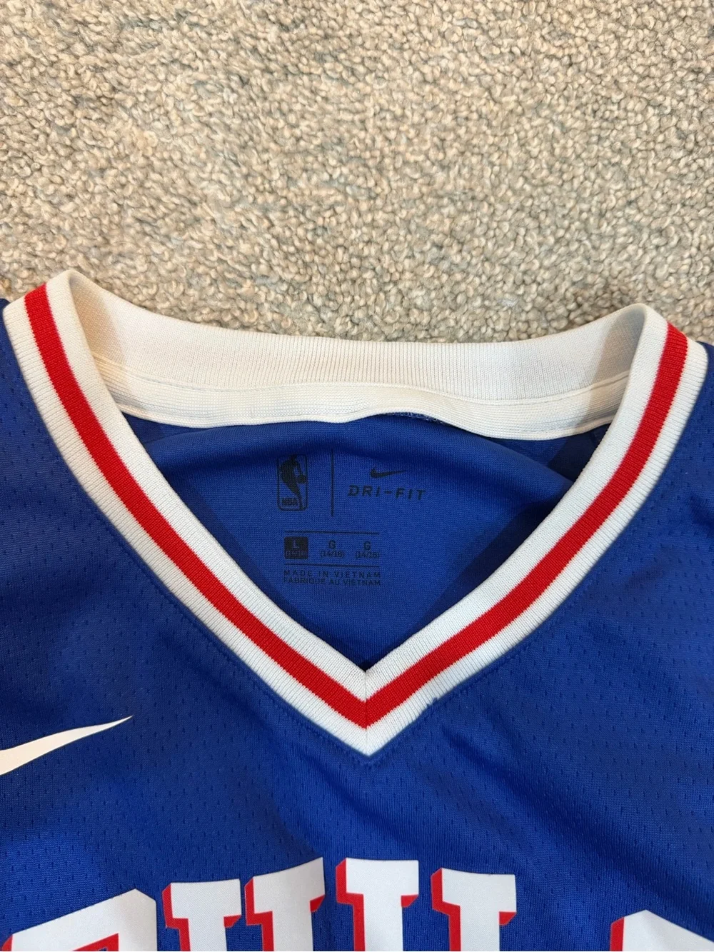 Nike Youth Large Joel Embiid Philadelphia 76ers Jersey Blue